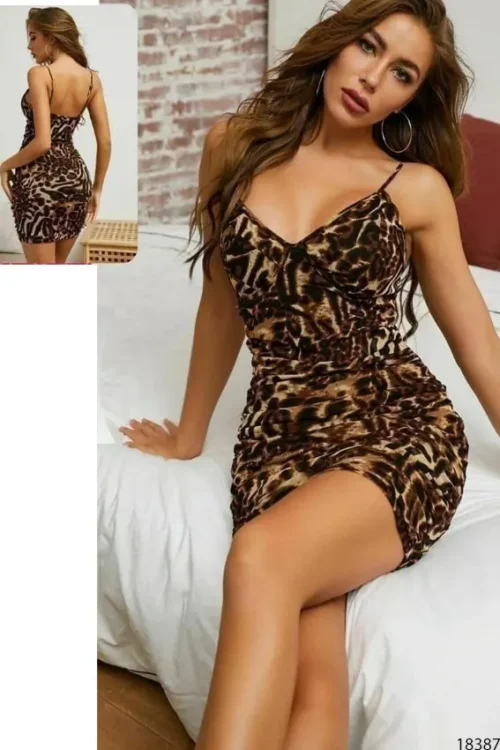 tiger print mini dress