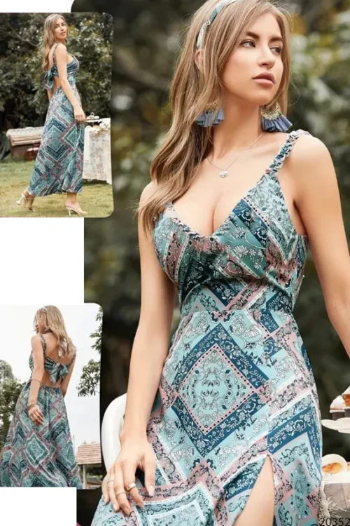 floral maxi summer dress