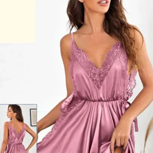 pink satin lingerie