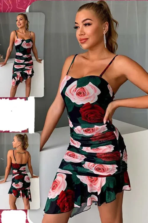 floral print mini dress