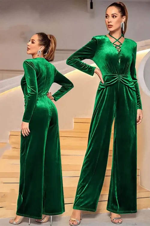 velvet soire jumpsuit