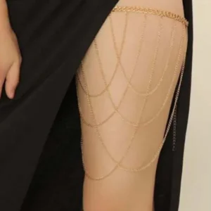 layered thigh chain minimalist