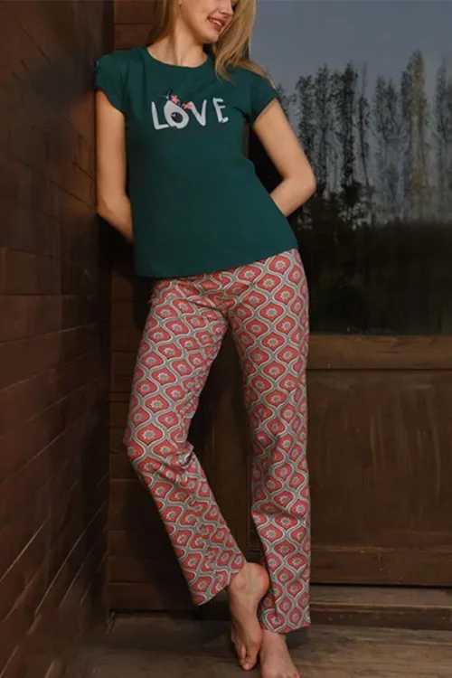 green pj set