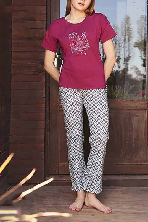 darkred pj set