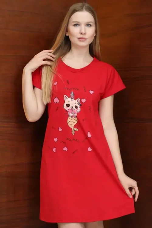 red nightshirt