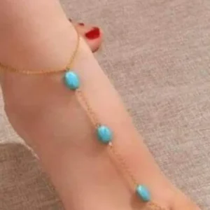 stone decor mittens anklet