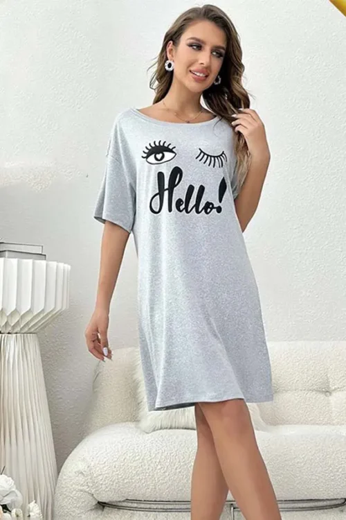 gray nightshirt