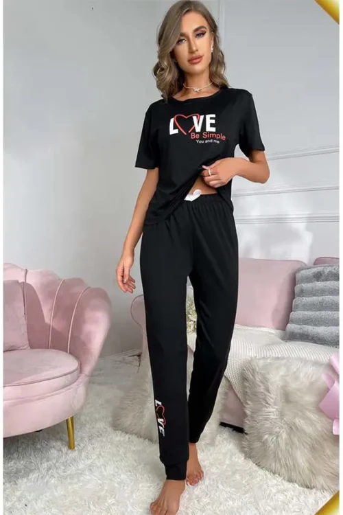 black pj set