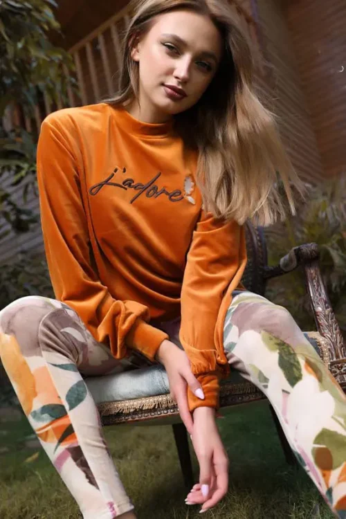 orange pj set