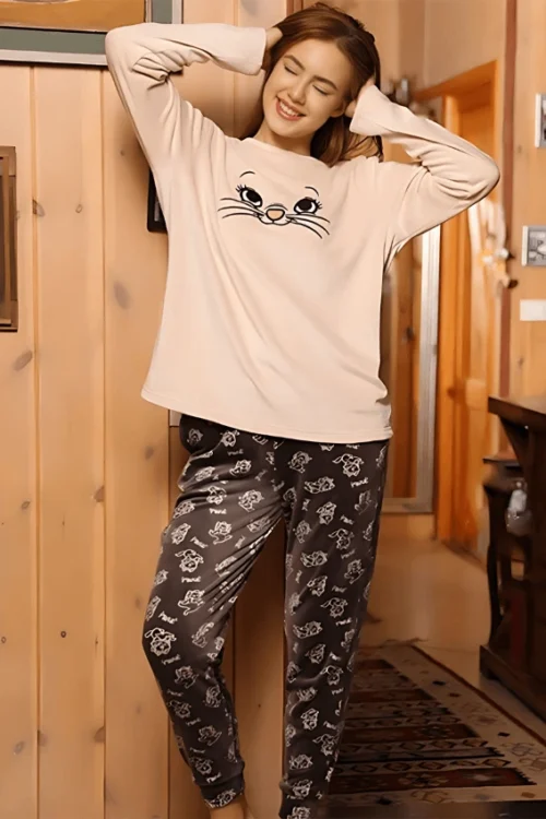 beige pj set