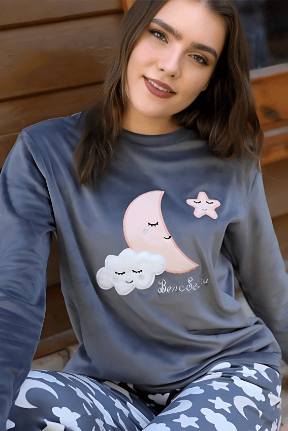 gray pj set