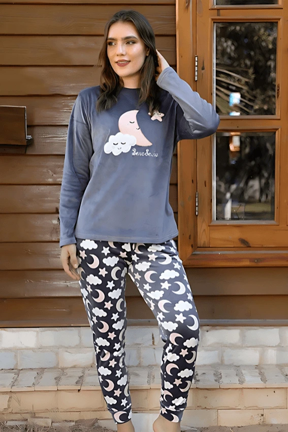 gray pj set