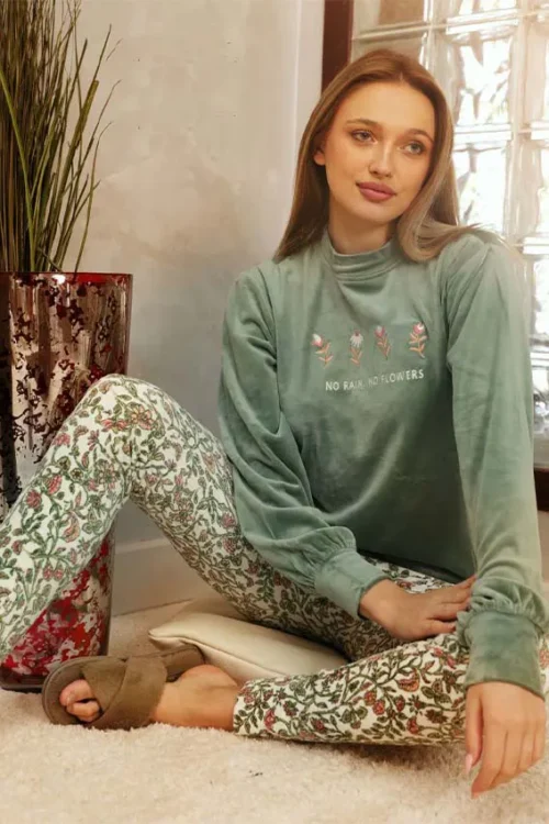 green pj set