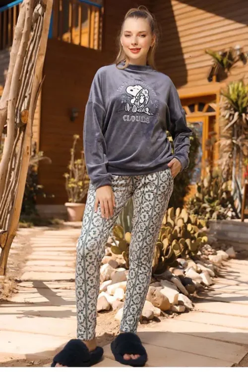 gray pj set