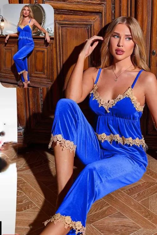 simple velvet pj with gobier - Image 4