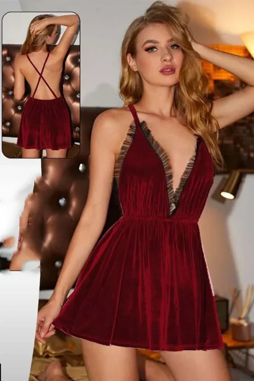 simple velvet dress