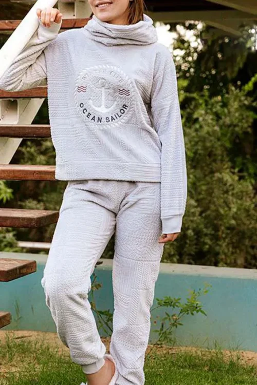gray pj set