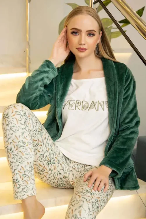 elegant green pj set