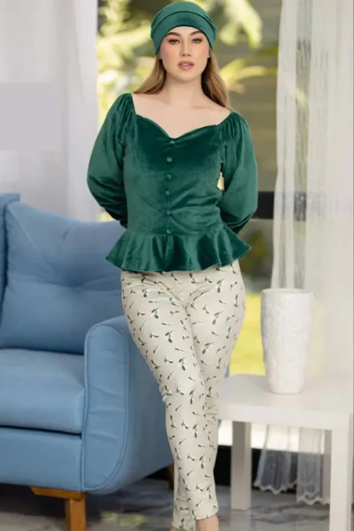 green pj set