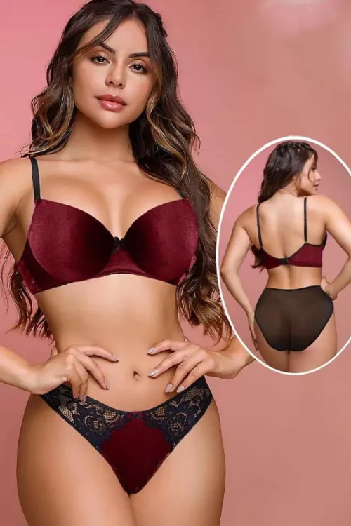 sexy velvet bra &panty