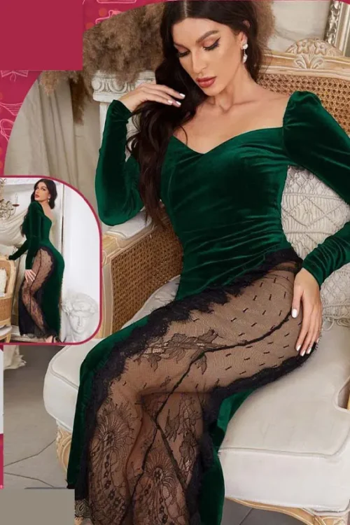 velvet lingerie with dantil - Image 2