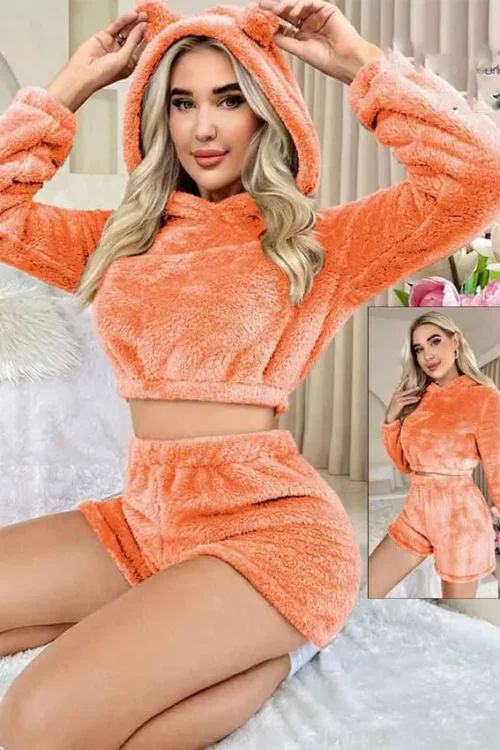 solid winter short pj set - Image 4