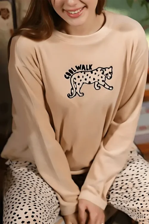 beige pj set - Image 2