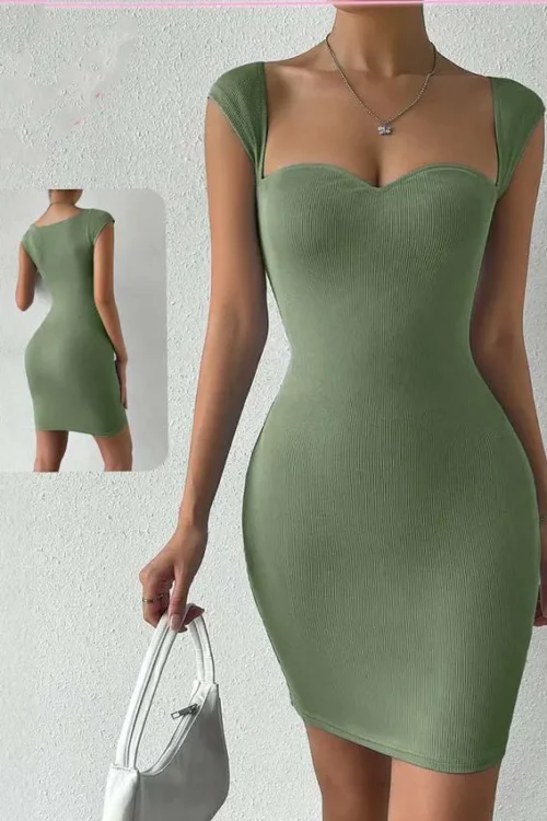 elegant solid dress
