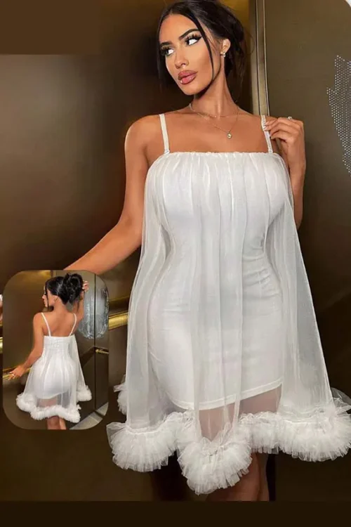 28050 Ruffle Slip Dress