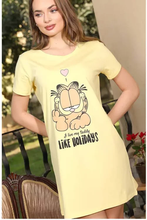 cartoon print nightshirt