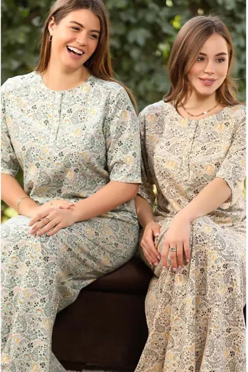 bigsize floral nightshirt