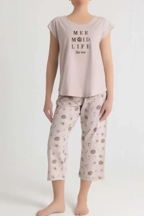 beige pj set
