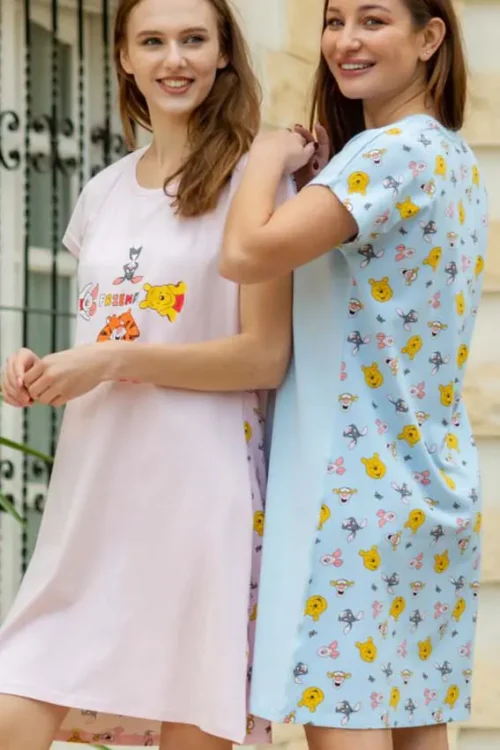 pooh print nightshirt(100% cotton)