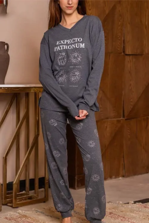 gray pj set (100% cotton)