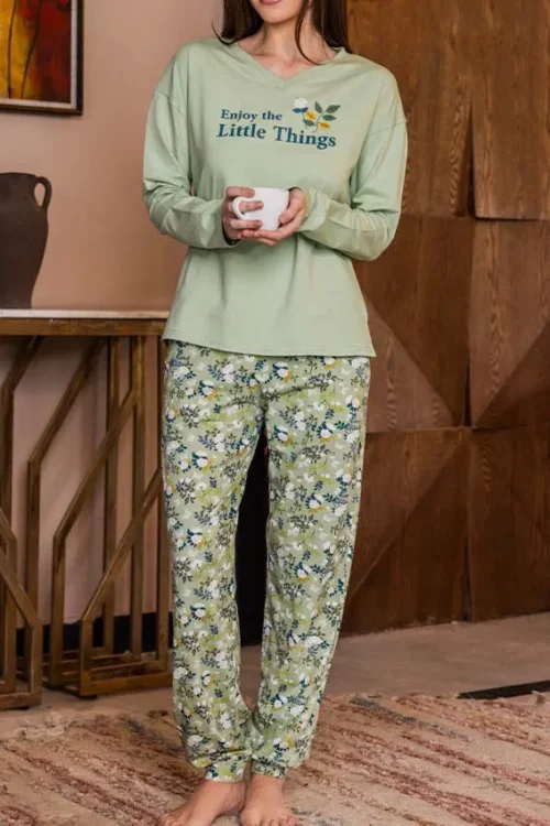 green pj set (100% cotton)