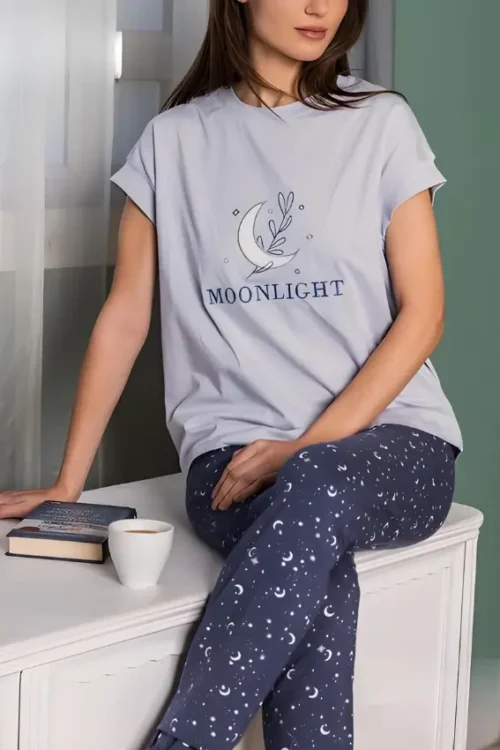 lightblue pj set (100% cotton) - Image 2