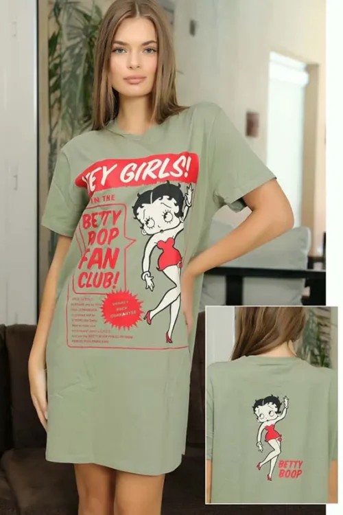 cartoon print nightshirt (100% cotton) - Image 2