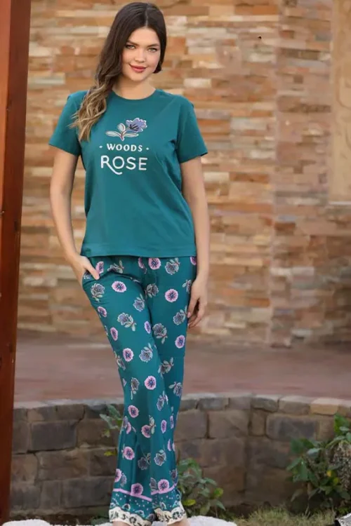 green pj set (100% cotton)