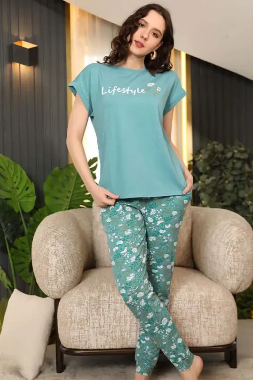 green pj set (100% cotton)