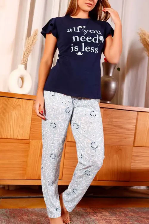 darkblue pj set (100% cotton)