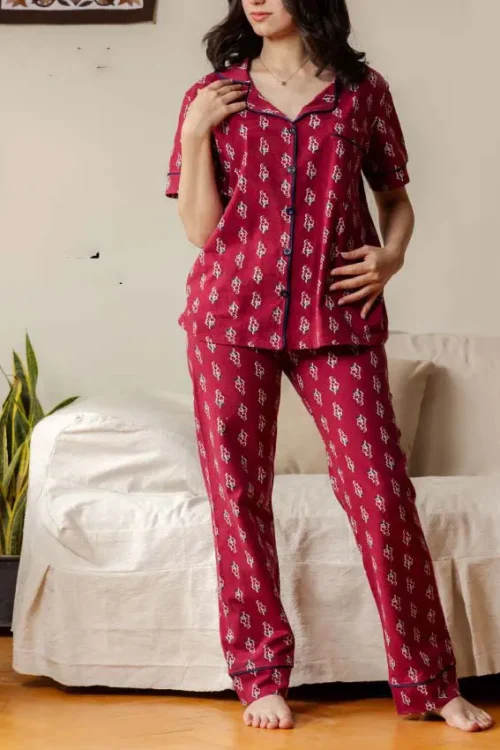 darkred pj set (100% cotton)