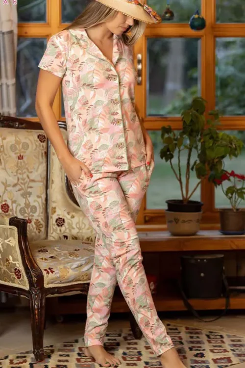 floral pj(100% cotton)