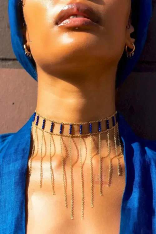 Gold & Blue Necklace