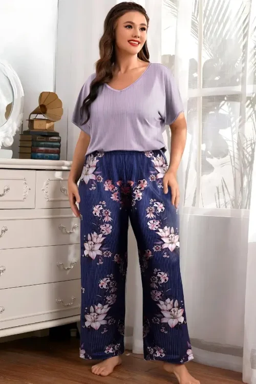 Purple Floral PJ