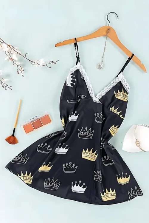 Crown Print Lingerie