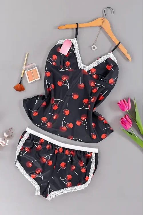 Cherry Print Lingerie