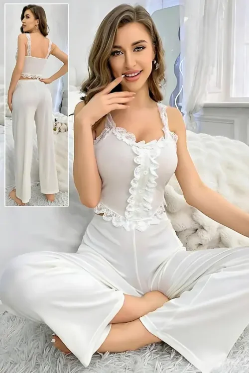 White PJ Set