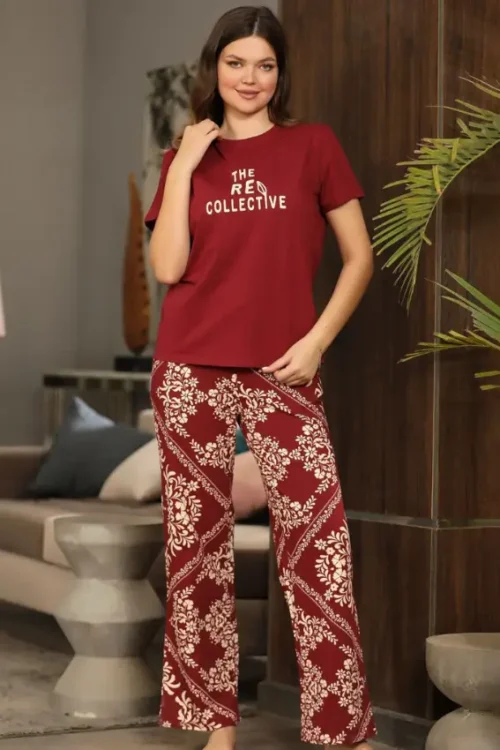 Loose Top & Floral Pants PJ Set - Image 3