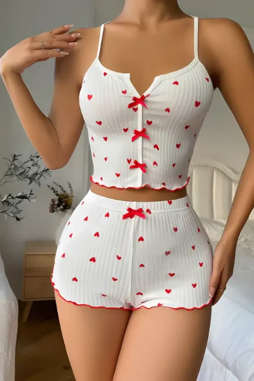 Heart Print Lingerie