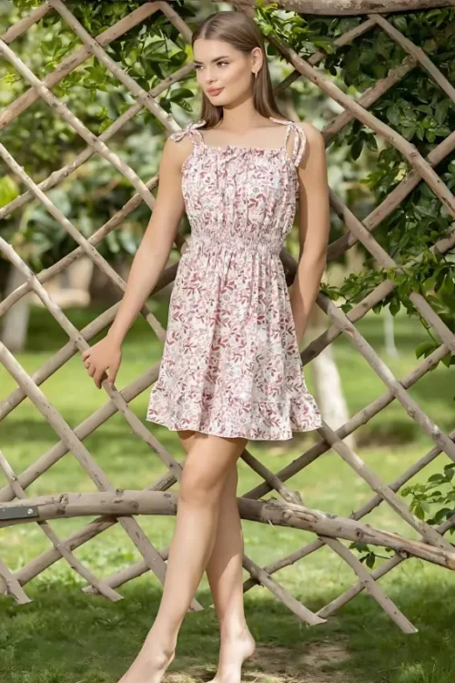 Floral Print Loungewear Dress - Image 3